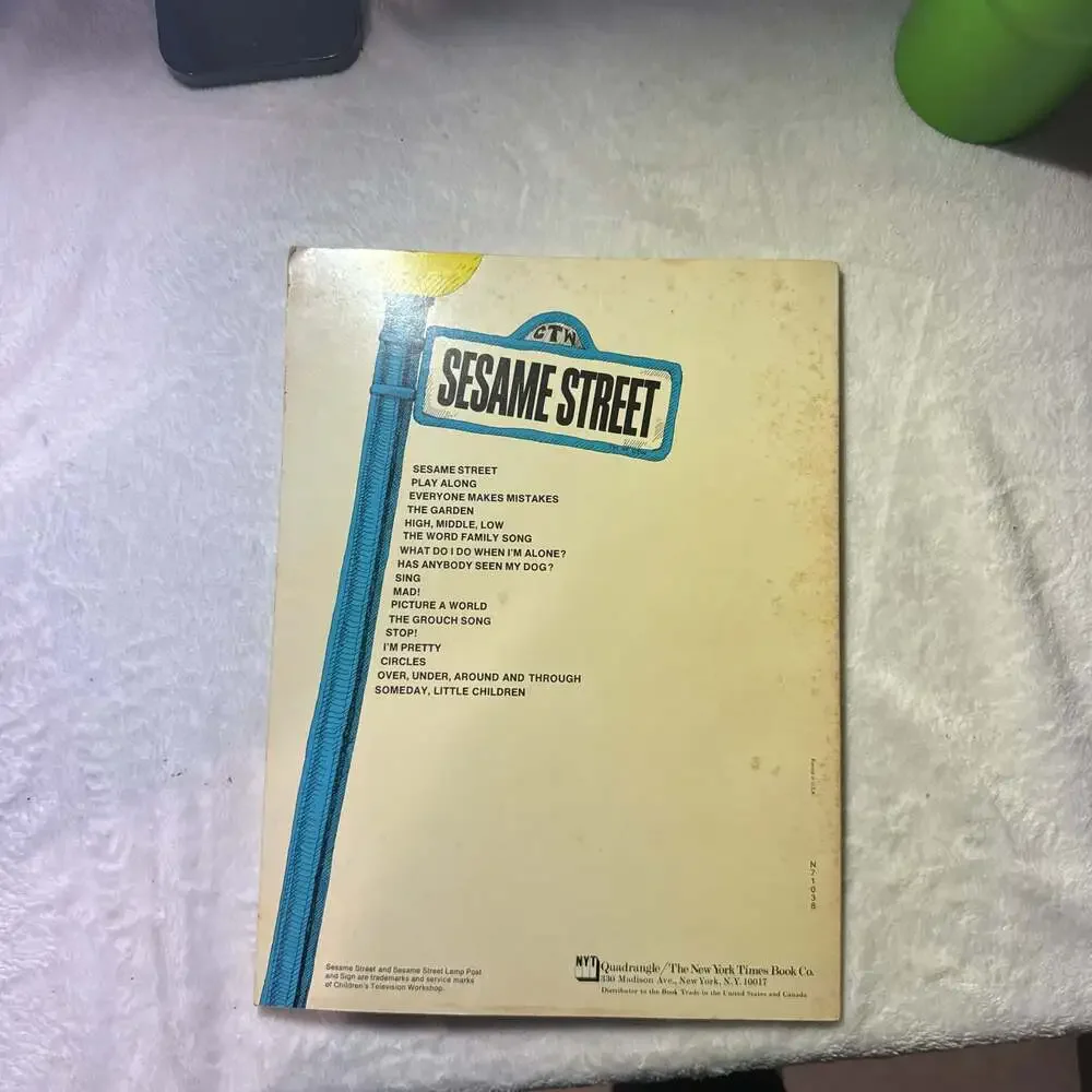 Vintage Sesame Street Songbook Vol. 2 Piano Vocal Sheet Music Warner Records